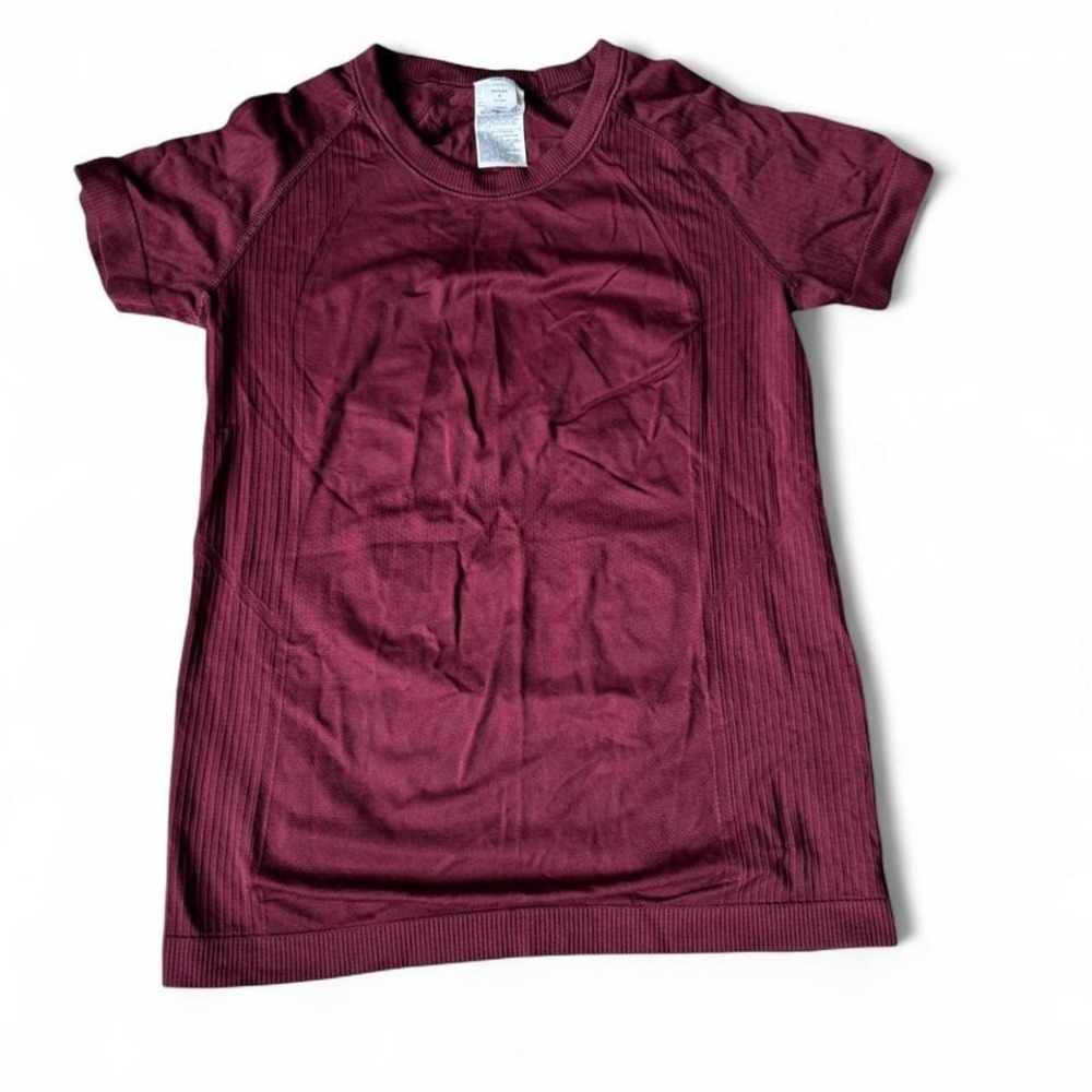 Maroon Old Navy Seamless Workout Tee